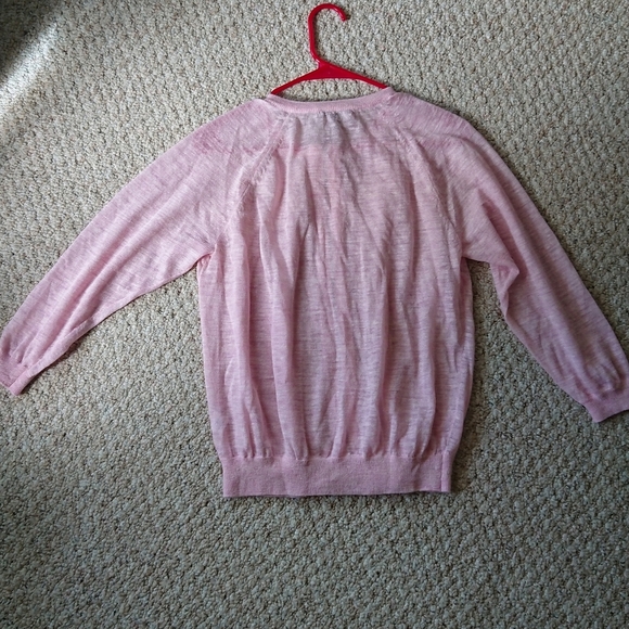 J. Crew Light Pink Zip-Up Cardigan size S - Picture 4 of 10